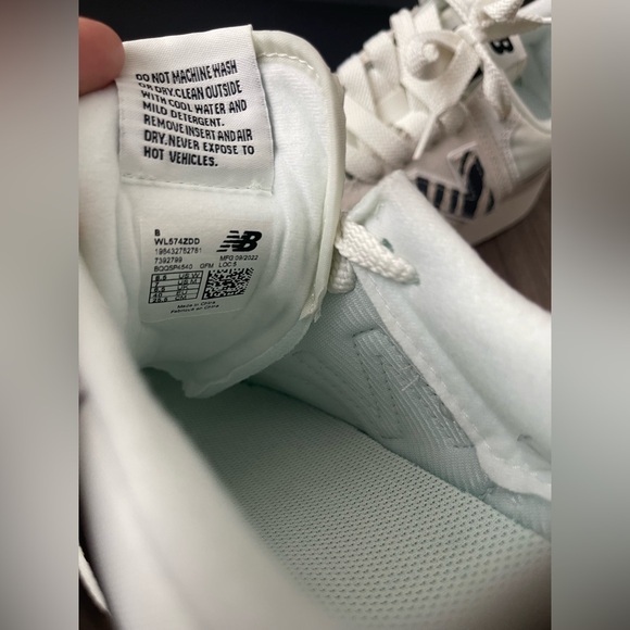❌SOLD❌ New Balance 574 Plus Sea Salt Animal Print (Women's) - Picture 7 of 8